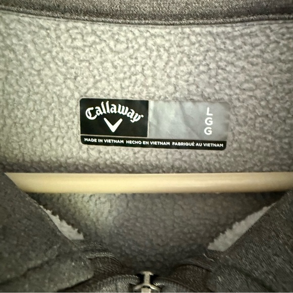 Callaway Men’s Gray long sleeve Quarter-Zip Golf Sweatshirt size large - Picture 2 of 6